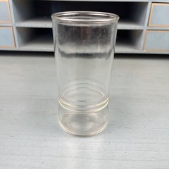 Vintage Ribbed Juice Clear Flared Bottom