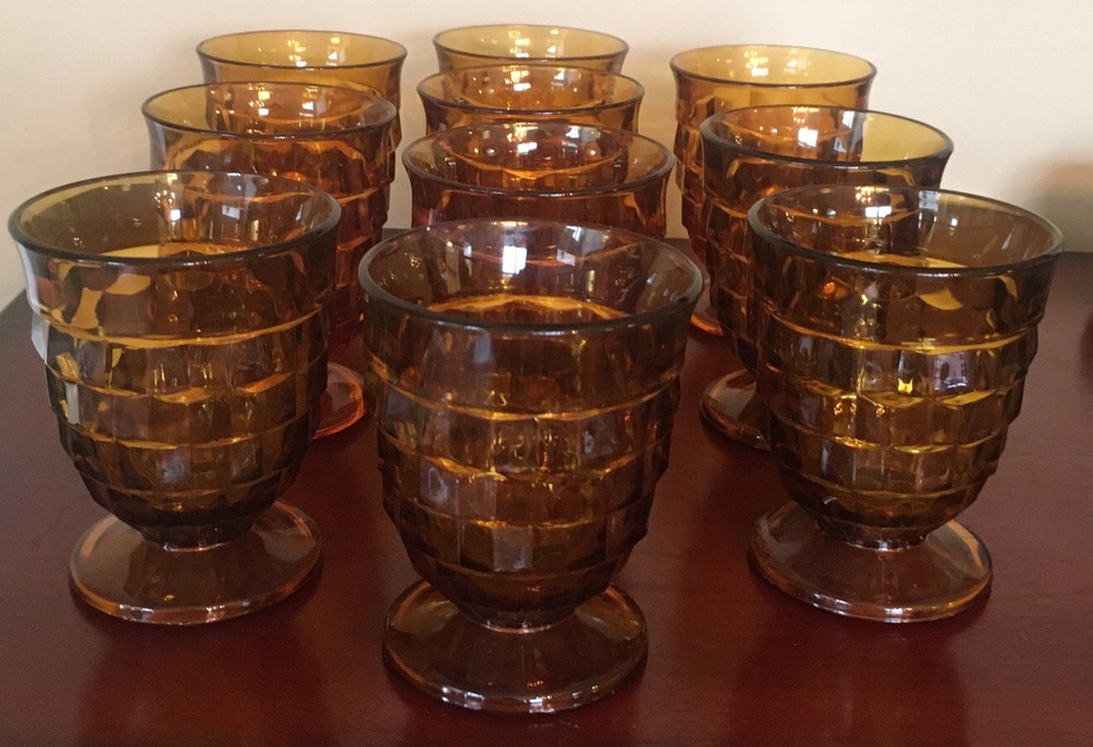 Colony Whitehall Gold Set Of 10 Tumblers. Excellent Condition