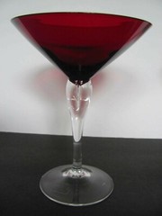 5 BOHEMIA GLASS BOC221 CZECH RUBY RED MARTINI / COSMOPOLITAN GLASSES – NEW