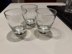 Set of (3) Double Old Fashioned Whisky Glasses WEIGHTED BOTTOM 4″H X 3 1/4″D