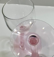 Signed LENOX Crystal SPRING MIST (Pink) Pattern 8 3/4″ WATER GOBLETS Set of 2