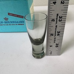 Kastrup Holmegaard Canada Smoked Shot Cordial Glass 1oz Set of 6 Box Denmark
