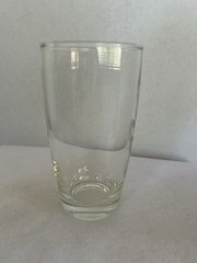 Glass Monogrammed “J” 5 inch Etched Glass Tumbler Excellent Condition Clear