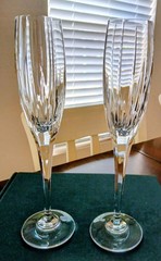 Two Mikasa Artic Lights Champagne Flutes