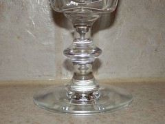LIBBEY ROCK SHARPE GLASS RALEIGH PATTERN WINE STEM 5 1/4″ EXCELLENT CONDITION!