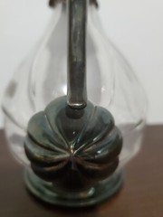 RCR Silverplate Pitcher Decanter Carafe Italian Royal Crystal Rock Vintage