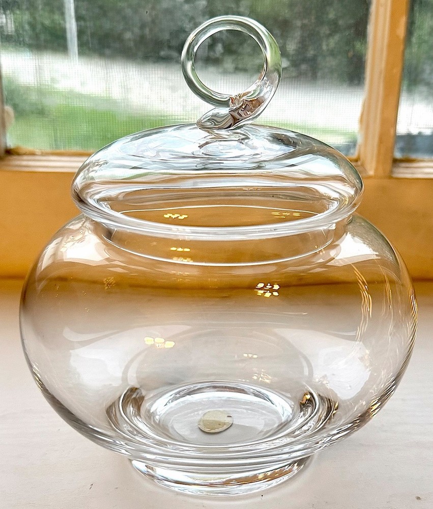 Lenox Hand-Blown Crystal Lidded Candy Jar/ Apothecary Jar
