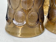 Noritake Spotlight Walnut Brown Wine Glasses 4 5/8″ Goblets 70s Vtg Set of 6