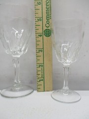 Crystal Wine Glasses Stemmed FRANCE (6) 6oz To Rim (6) 4oz To Rim (6) 2oz To Rim