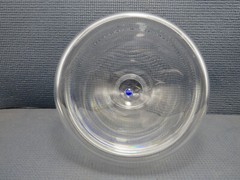 Lenox Crystal Fresco Collection Blue Dot Design Heavy Round Bowl 8″W x 5″T