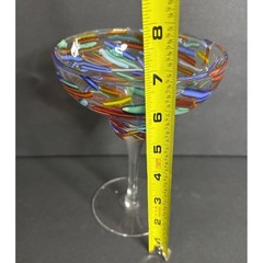 Pier 1 Confetti Margarita Glass Goblet 6 3/4″ Retired Replacement