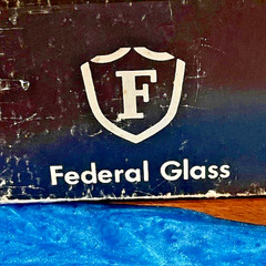 (8) Vintage Federal Glass Entertainers Set Atomic Pineapple Glasses Tumblers