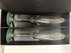 NIB Orrefors Intermezzo Air Champagne crystal 6.7 ounce Glass Set of 2
