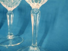 Set of 4 Luminarc Durand Crystal Diamant Wine Water Glasses Goblets 6 3/4″ Tall