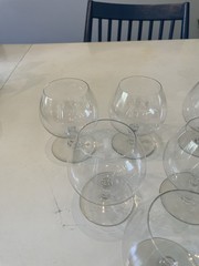 Set of 6 Baccarat Brandy Cognac Snifters Glasses Small 4.5″ Tall