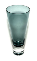 KENNETH COLE REACTION~ Blue-Gray 7.25″ TUMBLER-PILSNER GLASS (Ludlow Blue, 12oz)