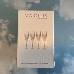 MARQUIS BY WATERFORD MARKHAM Crystal 9.5 inch fluted champagne glasses*BRAND NEW