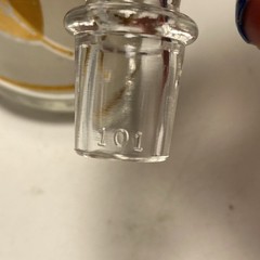 Anchor Hocking Starlyte Frosted Gold Leaf Oil Vinegar Cruet BB15
