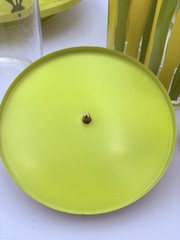 McM daisy drink caddy with striped Lemonade Barwear glasses Yellow Green” Read”