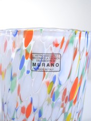 NWT MURANO CONFETTI GLASS TUMBLERS, SET OF 2