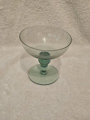 4.25 In Vintage Margarita Glass Seafoam Green