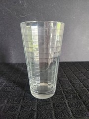 Vtg Tumbler Glass «Scotch» Pattern by Pasabahce «Block Optic» Windowpane Design