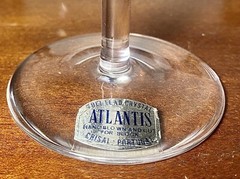 Atlantis Crystal Champagne Flute Hand Cut & Blown For Block Portugal Diamond 9”