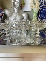 6 Cristal D’Arques Rambouillet Lead Crystal Champagne Coupe 3oz Sherbet Glasses
