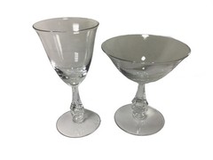 Champagne/Tall Sherbet 17477 Clear Blown Glasses – Set of 2 Blown Glasses