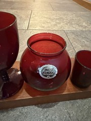 Anchor Hocking Royal Ruby Vintage Set Of 3