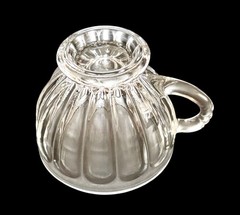 Set Of 4 Vintage Anchor Hocking Colonial Panel Punch Bowl Cups Clear Glass
