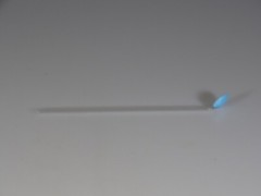 Vintage Mid-Century Modern Delphite & Crystal Glass Straw Spoon c.1945