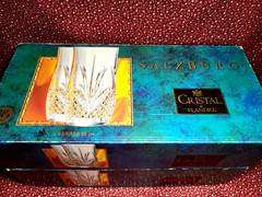 Two Sets Of 4 Salzburg Cristal de Flandre 24% Lead Crystal Tumblers France NIB