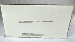 Vintage Set Of 4 Royal Gallery of Crystal Gold Buffet Double Old Fashioned. New
