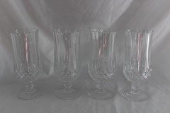 4 Cristal d’Arques France “LONGCHAMP” 11.75oz Iced Tea Goblets