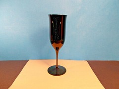 Royal Prestige Crystal Malta Pattern All Black Champagne Flute 8 1/4″ x 2 1/2″