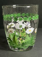 PORTMEIRION Botanic Garden Double Old Fashion Hand Painted Glasses Set of 4 *NIB