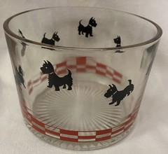 Scottie Dog with Purina Base Ice Bucket Red and Black 6″ x 4.25″ Hazel Atlas