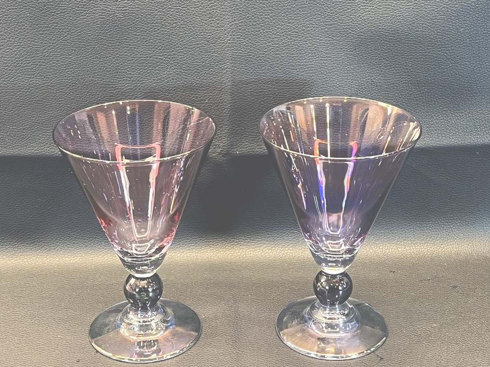 VTG Cristallerie Wine Goblets Made In Italy Set Of 2