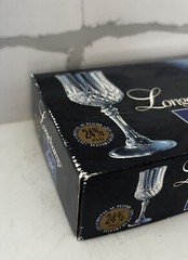 SET of 6 Cristal D’Arques Longchamp Goblet Wine Glass Wedding Made In France New
