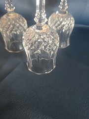 5 PC Set Cristal D’Arques Longchamp 2 oz Crystal Glasses Cordial Liqueur Sherry