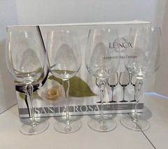 Four (4) Lenox Santa Rosa~American by Design Red Wine Goblets/Glasses 17 oz. NIB