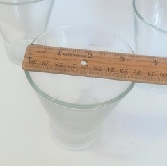 Bormioli Rocco Glass Tumblers Set Of 4 Clear 8oz Wide Rim Flared Base Tempered