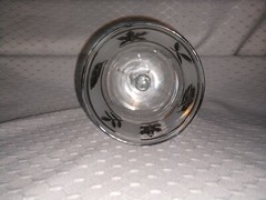 Libbey Glass Silver Foliage Leaf Pattern Wine Sherry Cordial Small 4.75 Tall