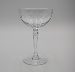 Vintage Holly Clear by Fostoria Crystal Champagne/Tall Sherbet Glasses Set of 3