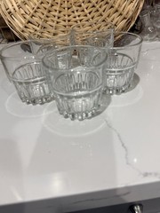 Libbey DuraTuff Gibraltar Rocks Glasses Set of 5 Clear Tumblers USA