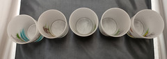 Libbey Rare Vintage Frosted Hunt Fish Bird Dog Tumbler Glasses 10 oz Lot Of 5