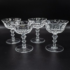 Waterford Crystal Royal Tara Champagne Sherbet Glass Set of 4- 5 3/8″ -FREE SHIP