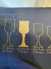 Longchamp Crystal d’Arques Wine Glasses 7.5 oz 4 Pieces Original Box – France