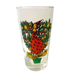 Vintage Tumbler Glass Taylor Smith & T 11th Day of Christmas 10 oz Drinking